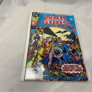 WAR OF THE GODS # 1 DC COMICS VG- 1991 NEWSSTAND GEORGE PEREZ SUPERMAN BATMAN